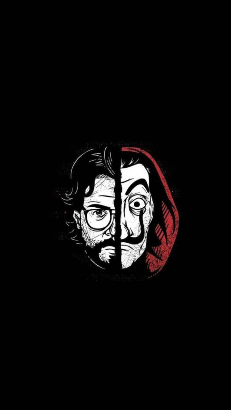 Wallpaper The Money Heist, The Professor, Black, Dark • Wallpaper For You