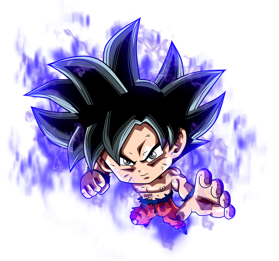 Chibi Goku Ultra Instinto kii by jaredsongohan. Anime dragon ball super, Chibi dragon, Dragon ball painting