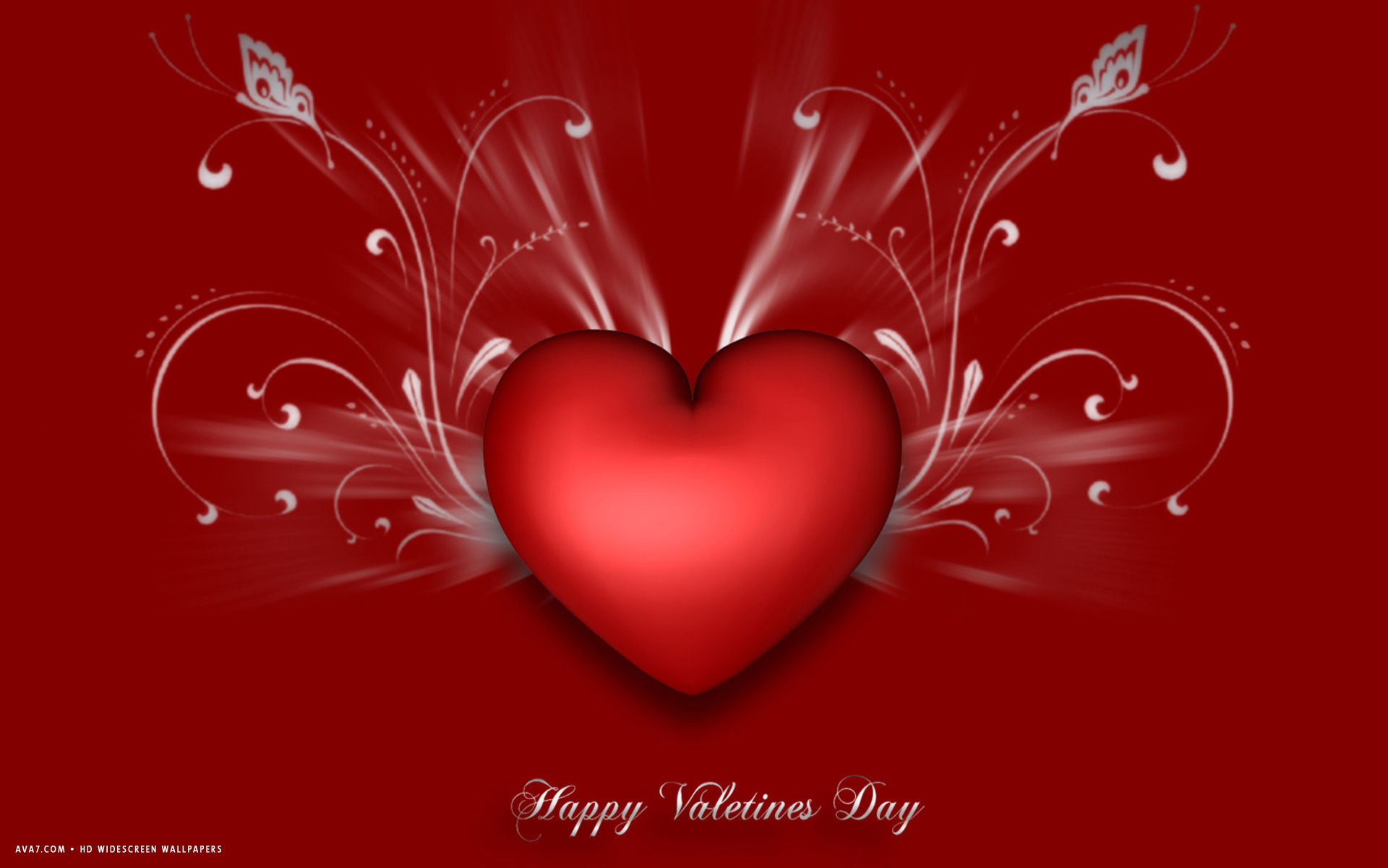 valentines day happy red abstract love big heart HD widescreen wallpaper / romantic background