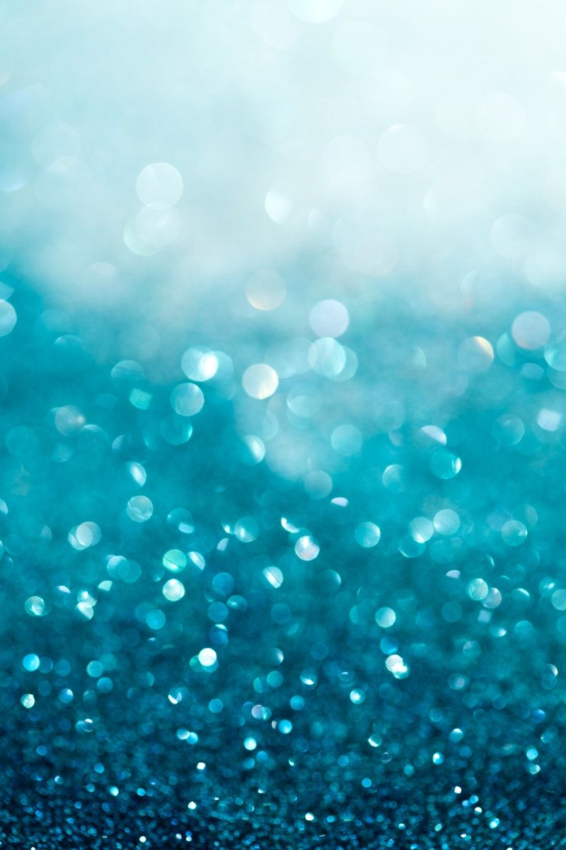 Sparkly teal glitter background. free image / Teddy Rawpixel. Blur light background, Glitter background, Blue bokeh