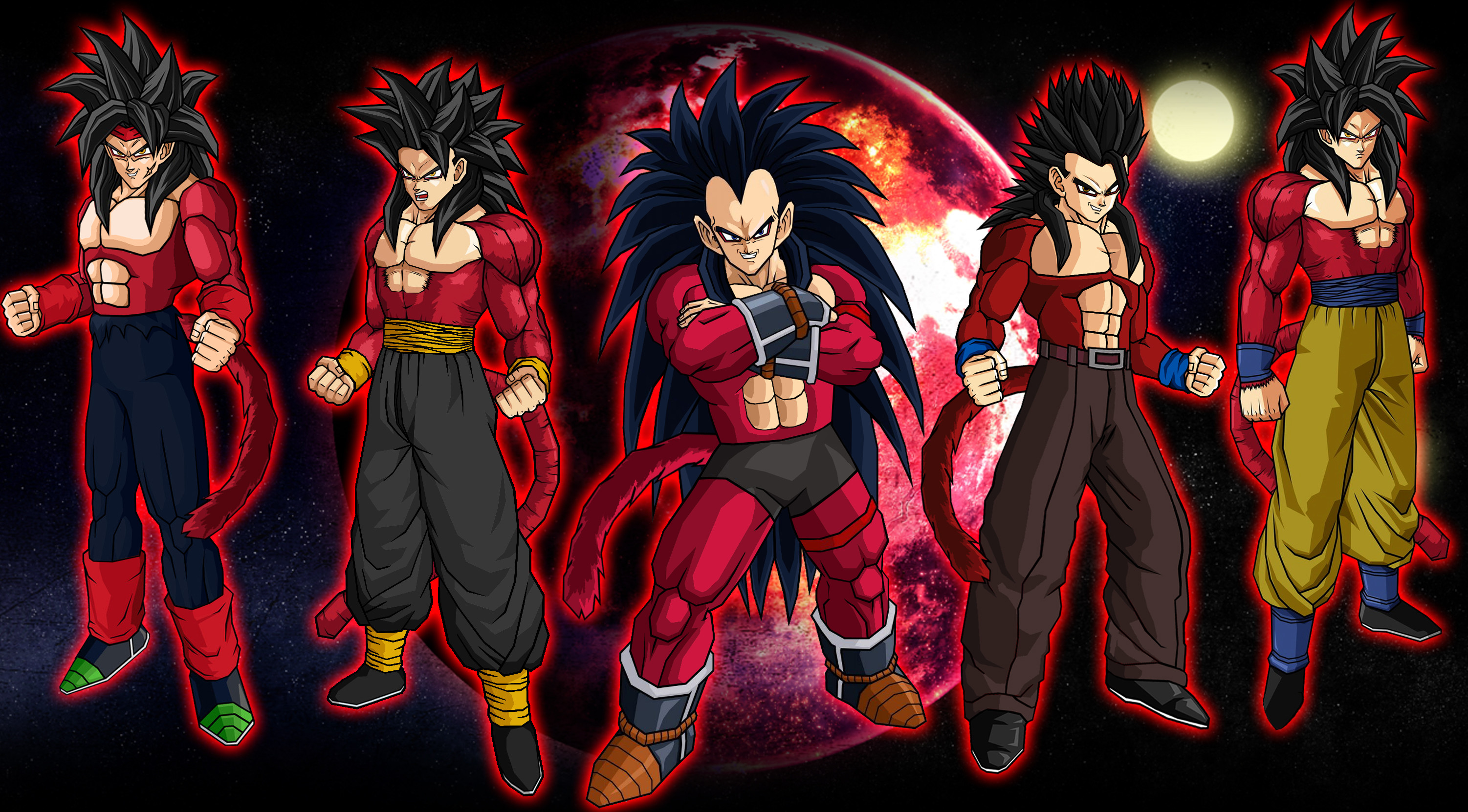 bardock and goku and raditz