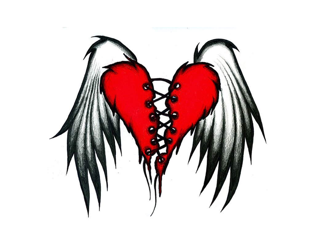 Free download broken heart wings tattoo design wallpaper [1024x768] for your Desktop, Mobile & Tablet. Explore Heart with Wings Wallpaper. Angel Wing Wallpaper, Pink Heart with Wings Wallpaper