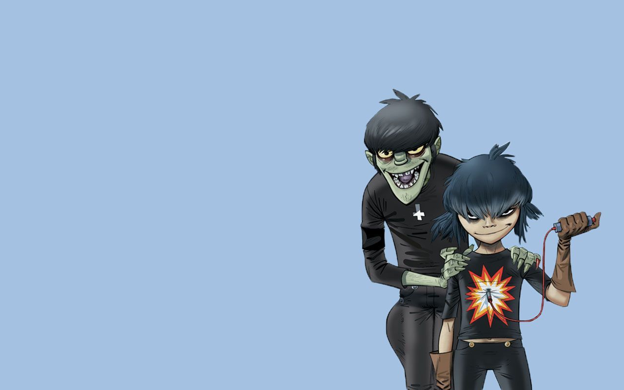 Murdoc and Cyborg Noodle