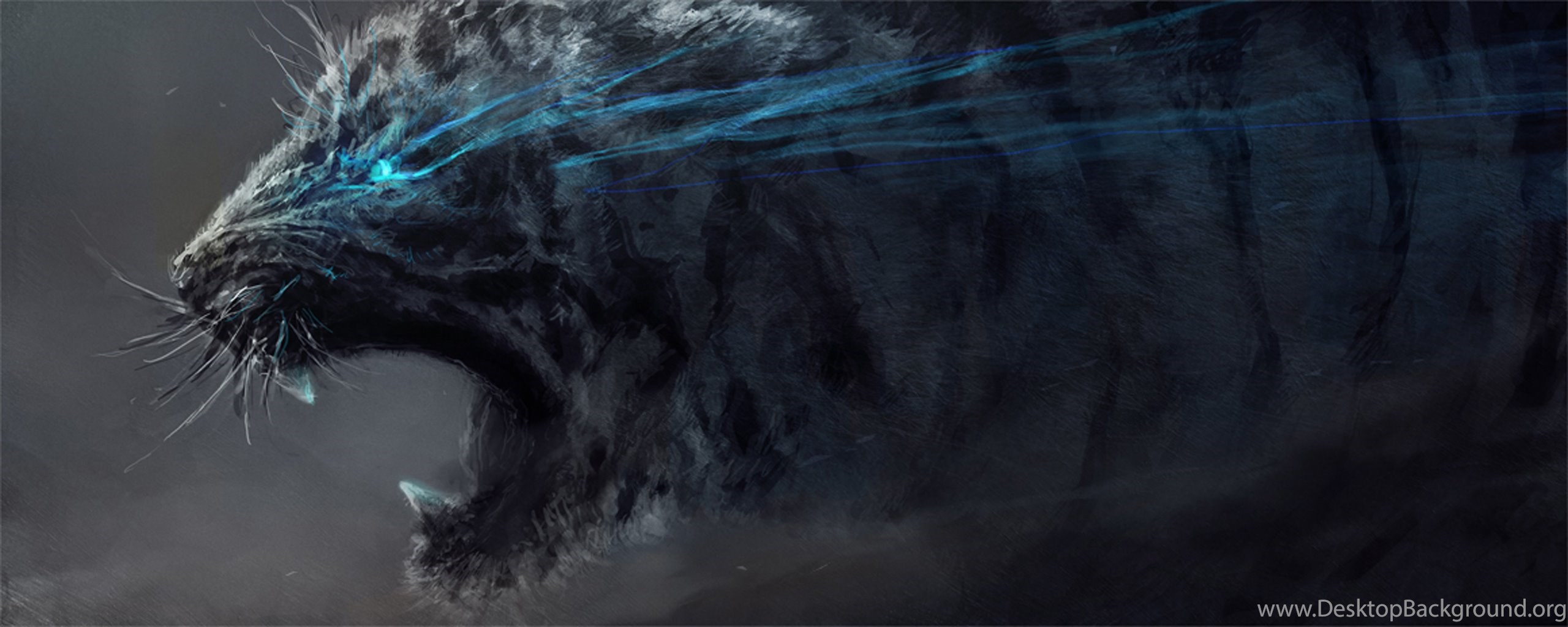 Tiger Dual Monitor Wallpaper From Fantasy Wallpaper Desktop Background