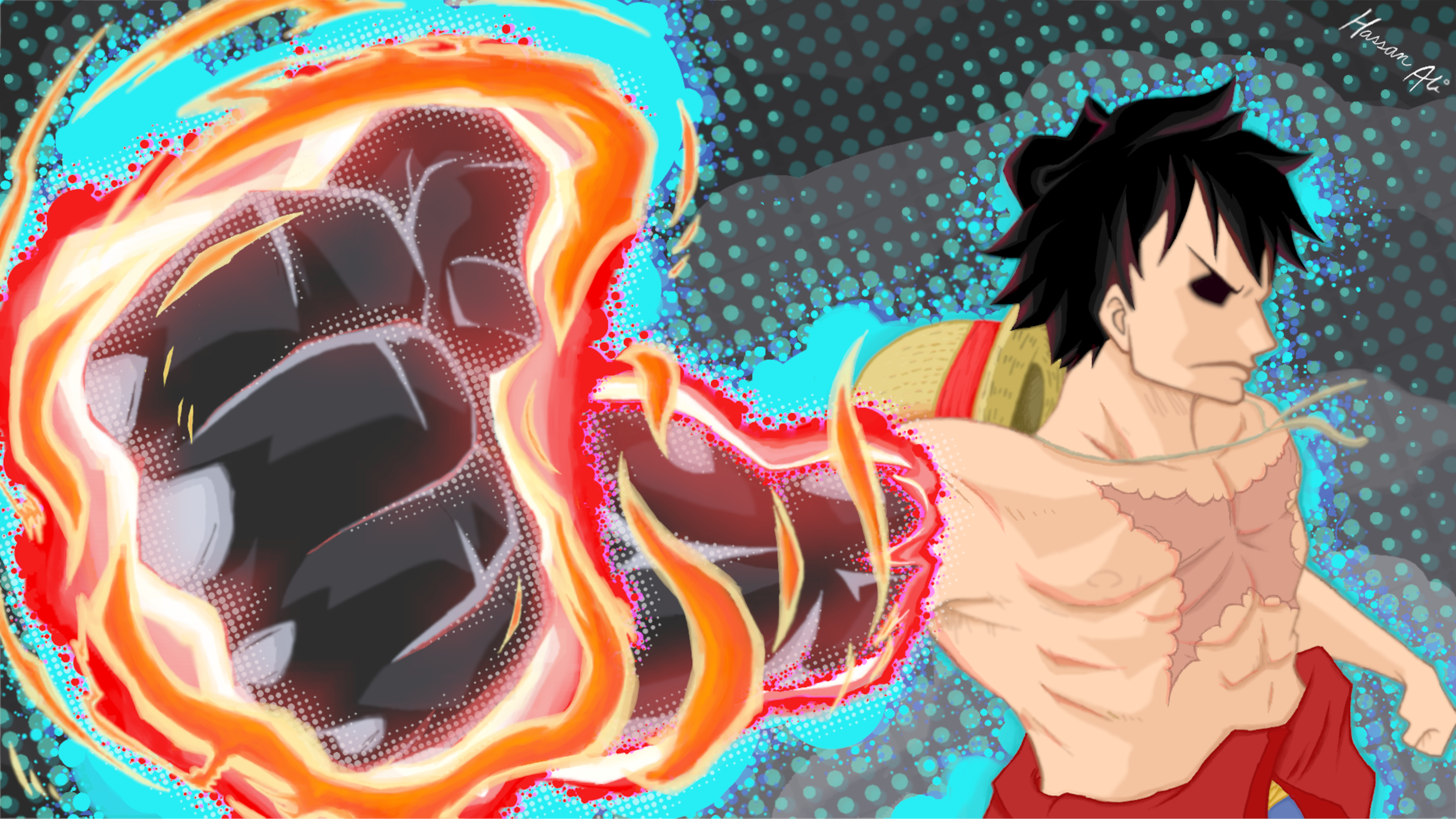 A picture of Luffy first imagining ryou 4k Ultra HD Wallpaper