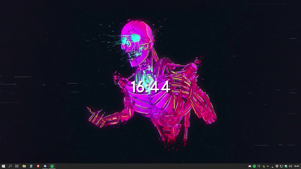 Neon Cyber Skeleton on Wallpaper Engine