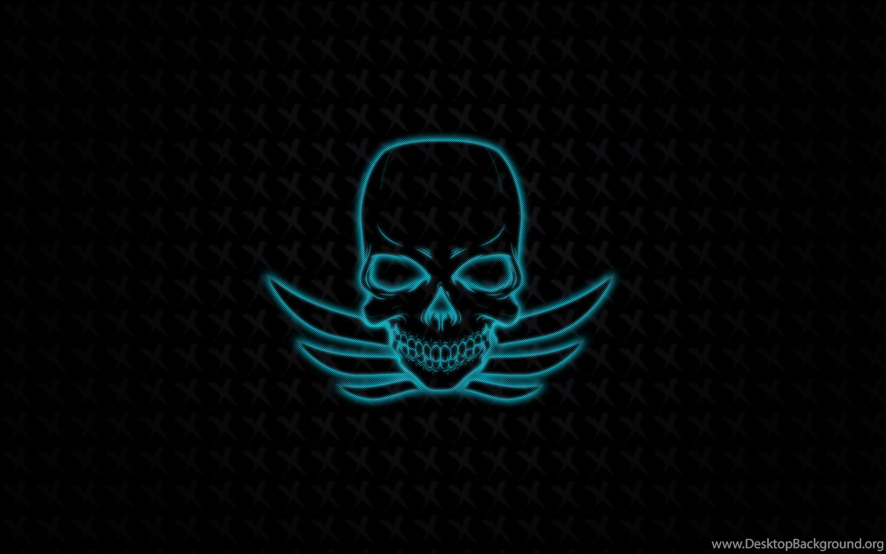 Neon Skull By Mischa91 Desktop Background