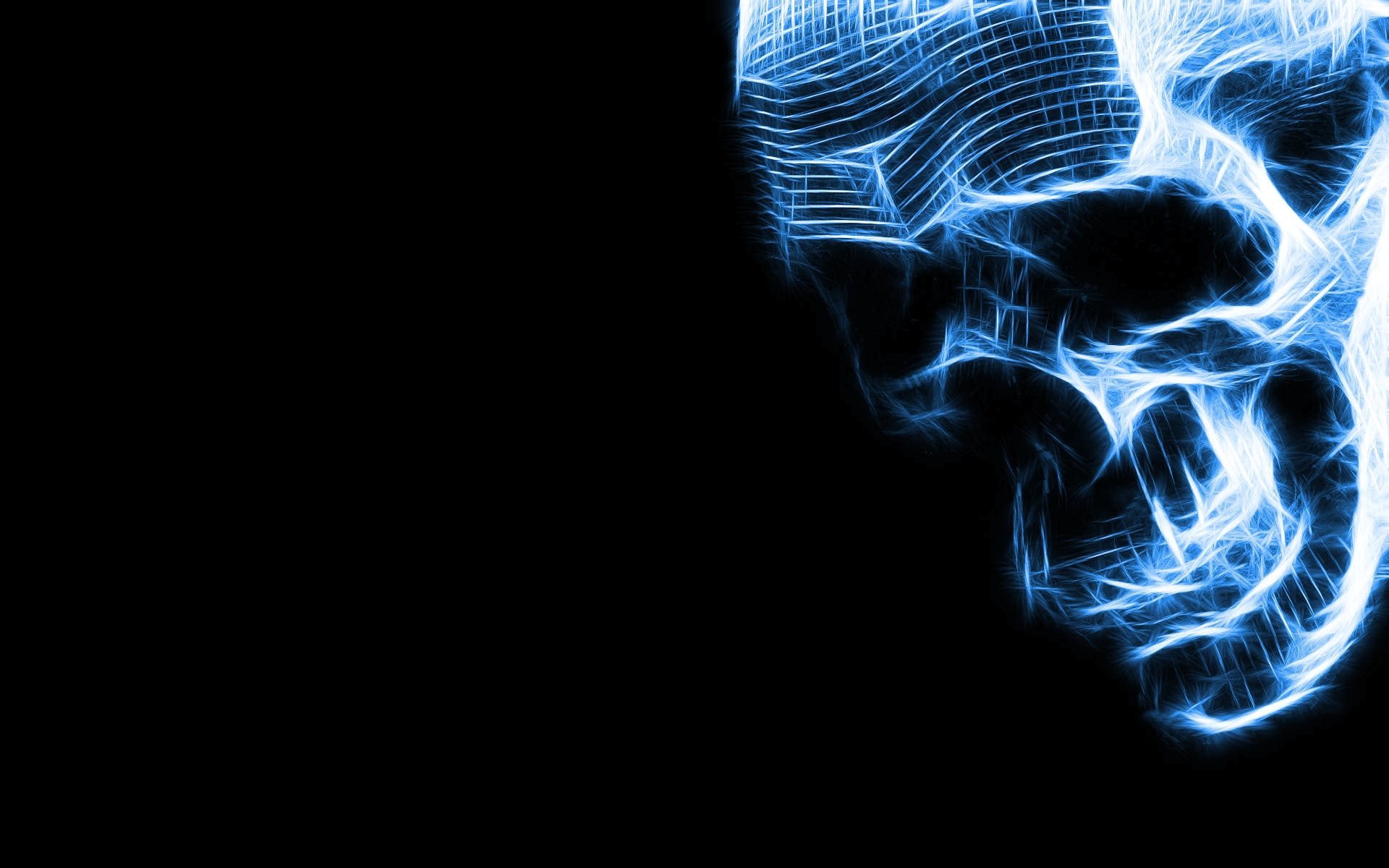 Download wallpaper skull, neon, black background, saver for desktop with resolution 1920x1200. High Quality HD picture wallpaper