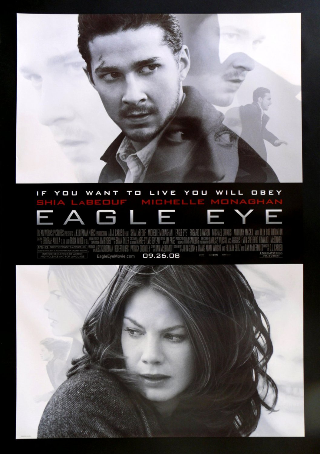 Eagle Eye Double Sided Original Movie Poster 27×40