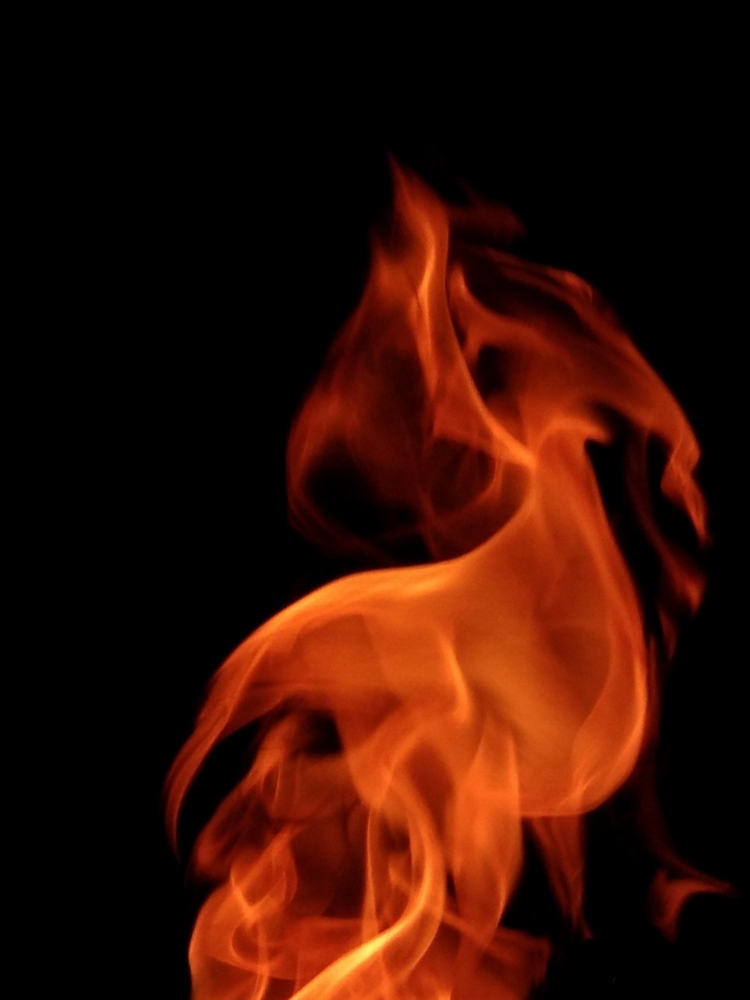Fire burning during the night HD Wallpaper Retina iPad