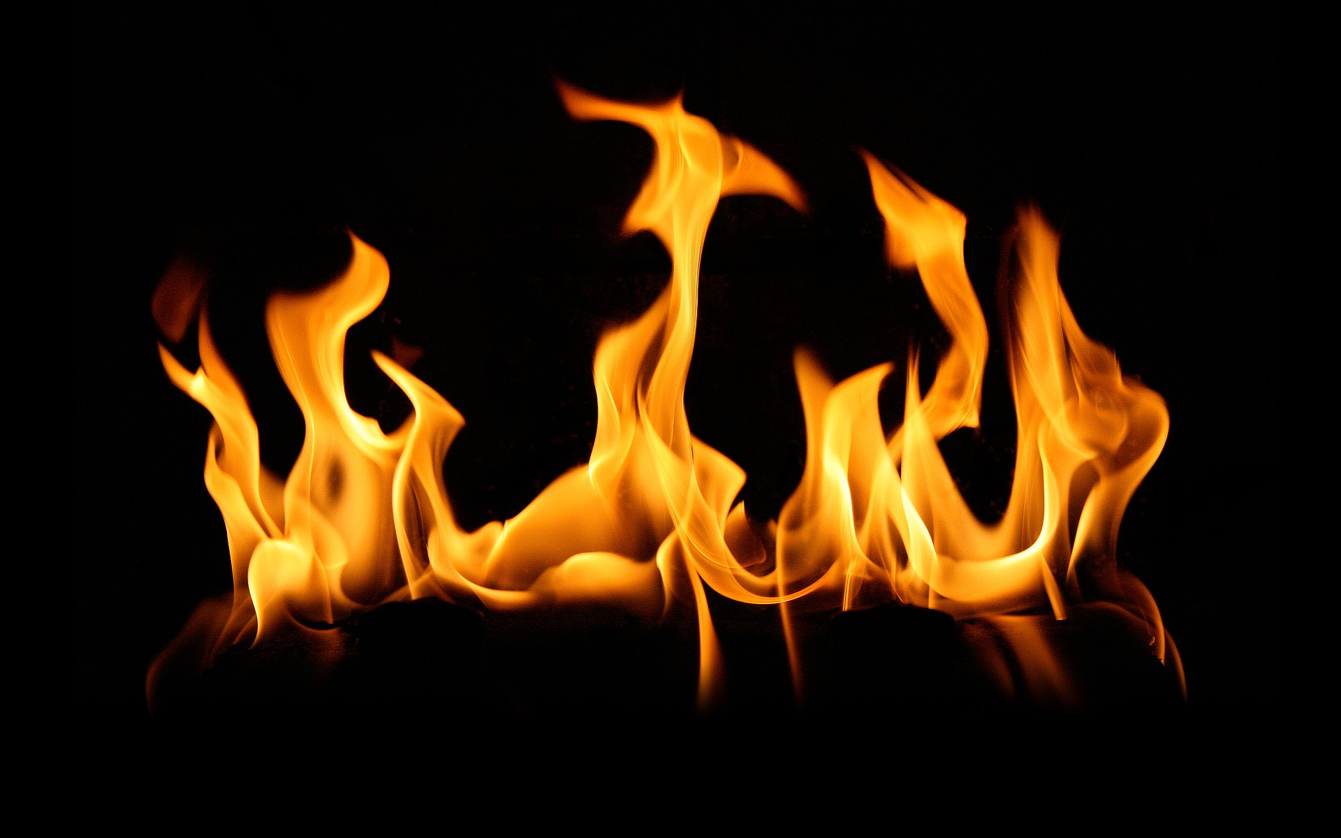 Fire Burning Minimalism Black Background Simple Background
