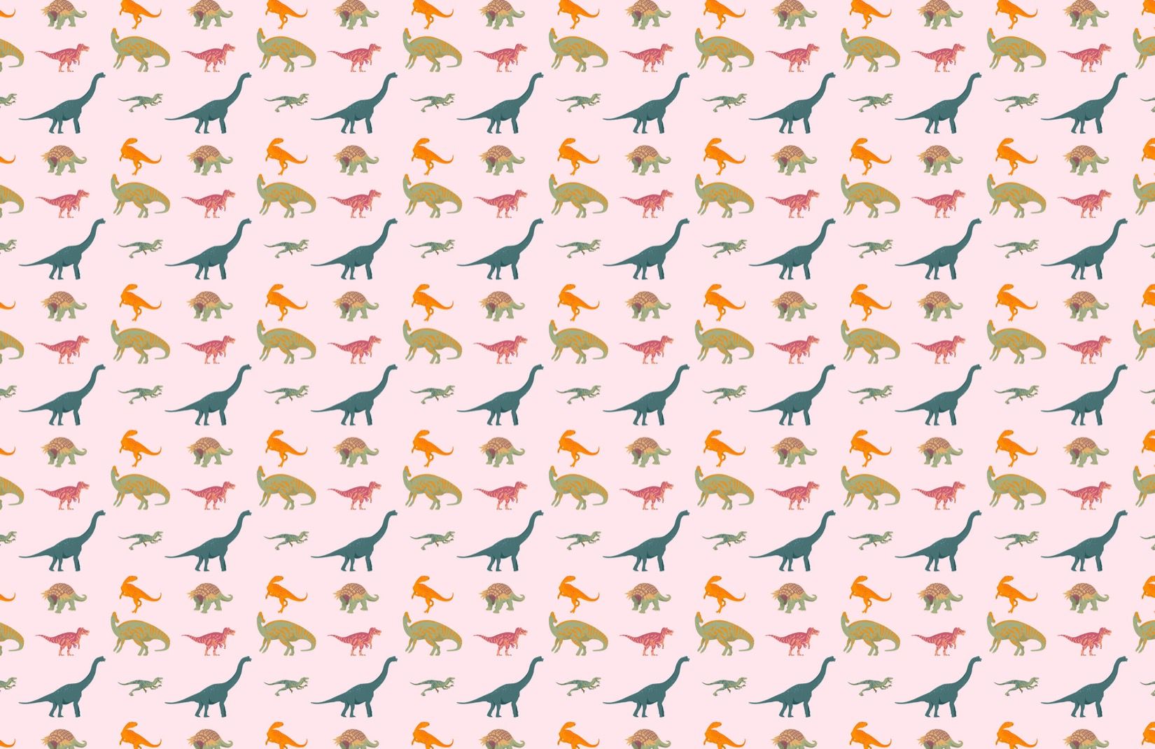 Pink Dinosaur Wallpaper Cute Background HD