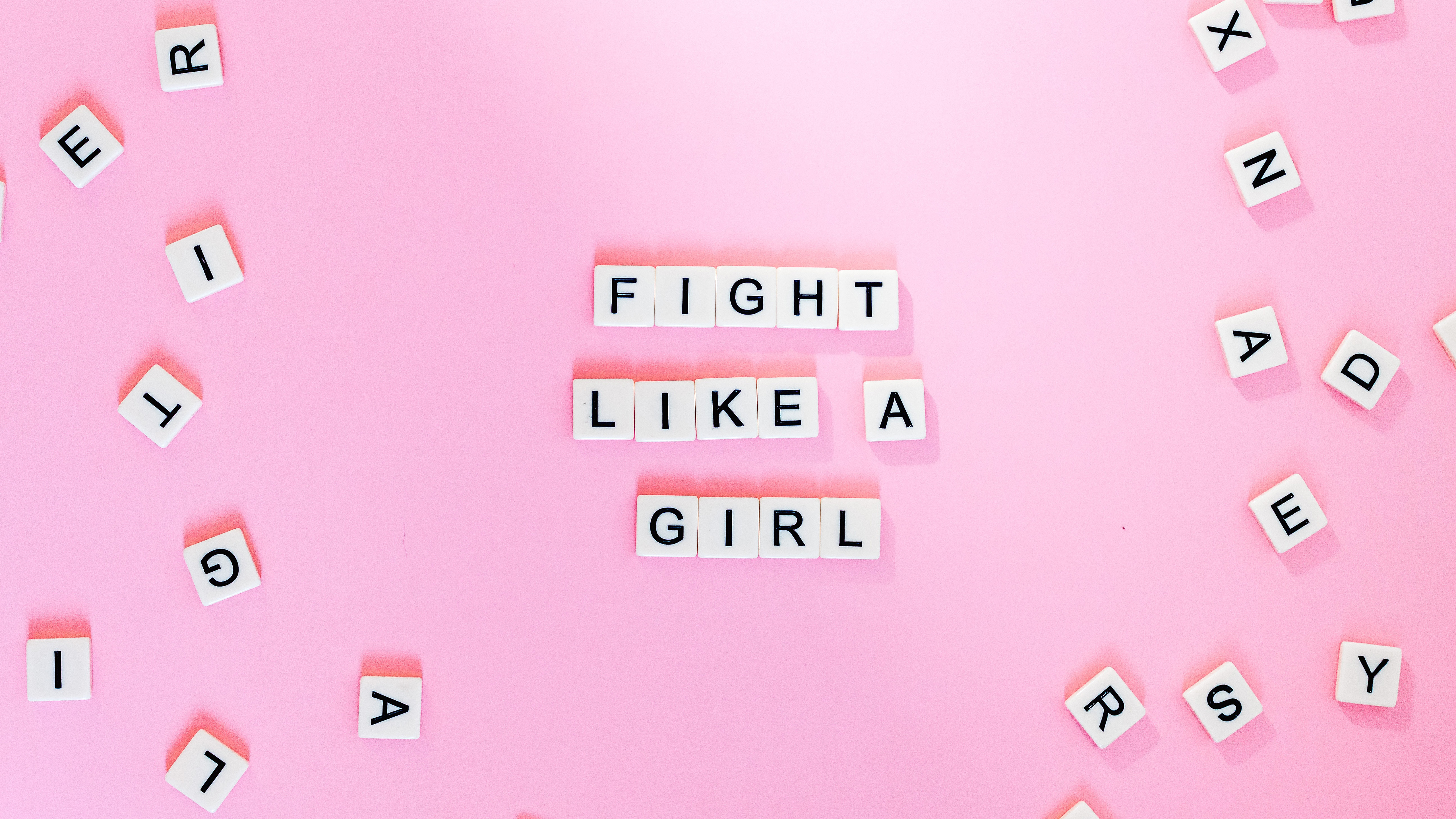 Fight Like a Girl Quote 4K 5K Wallpaper