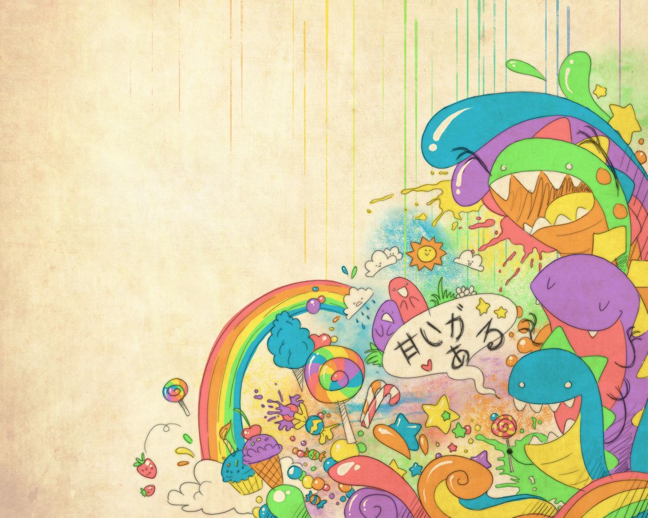 (1280×1024). Cartoon wallpaper, Drawing wallpaper, Anime wallpaper