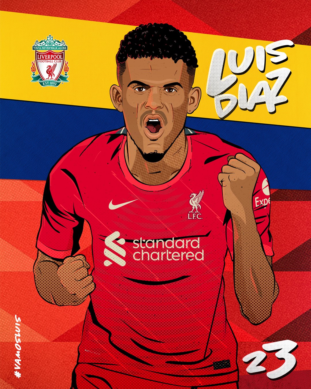 Download wallpapers 4k, Luis Diaz, goal, Liverpool FC, colombian  footballers, soccer, Premier League, red neon lights, football, Luis Diaz  Liverpool, Luis Diaz 4K for desktop free. Pictures for desktop free