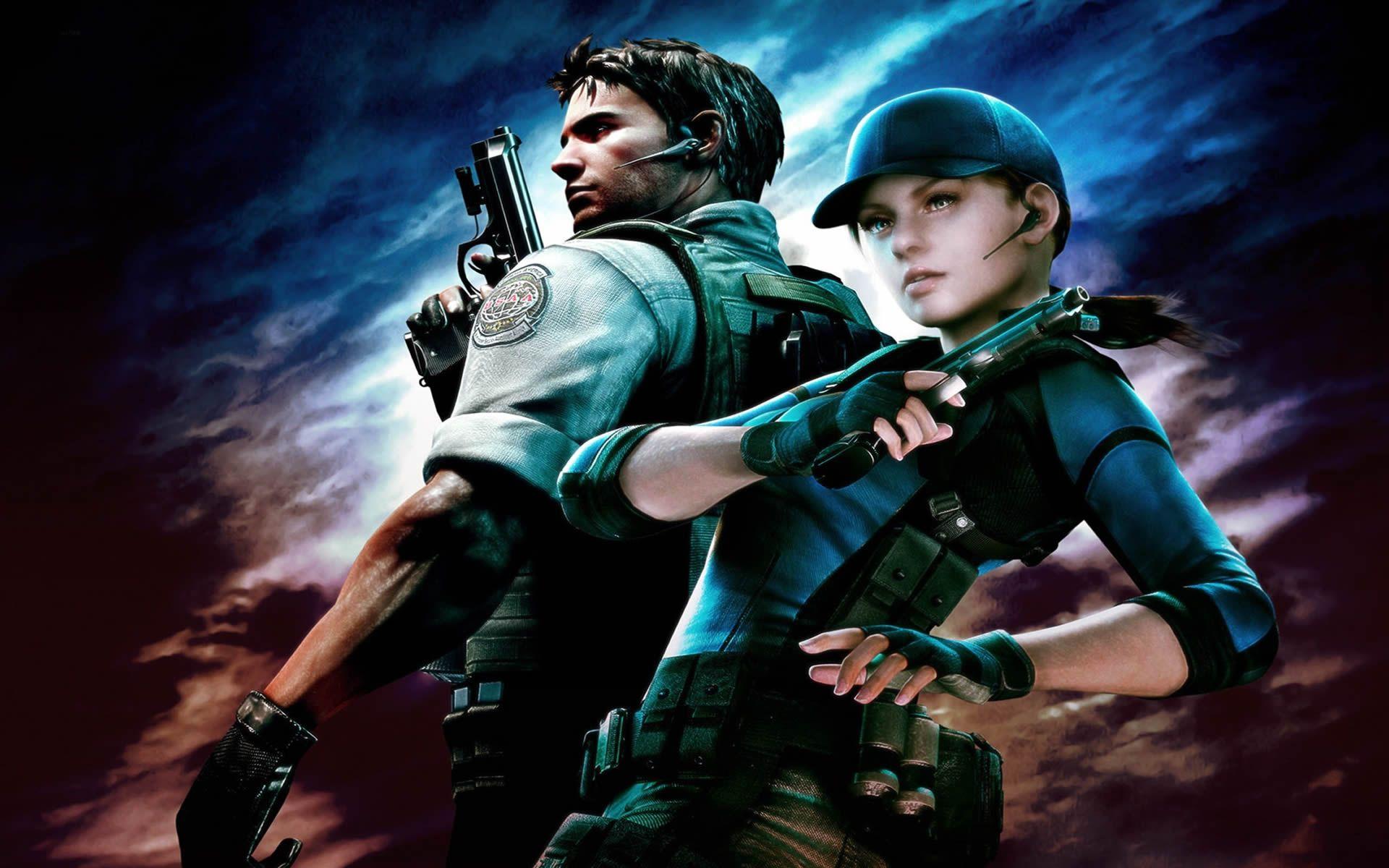 Chris Redfield And Jill Valentine Evil 5 Wallpaper