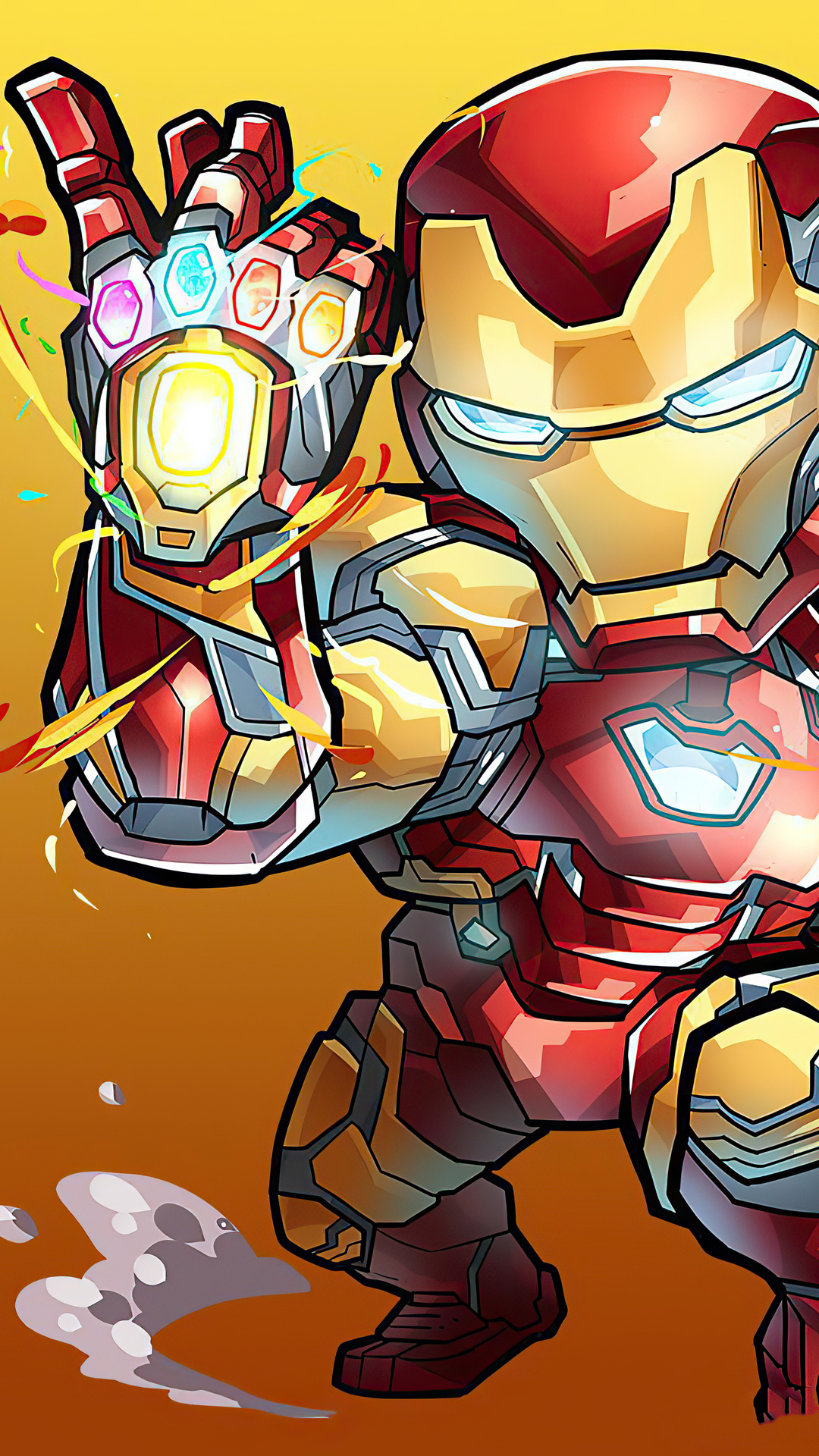 Chibi Iron Man Infinity Stones iPhone 6s, 6 Plus, Pixel xl , One Plus 3t, 5 HD 4k Wallpaper, Image, Background, Photo and Picture