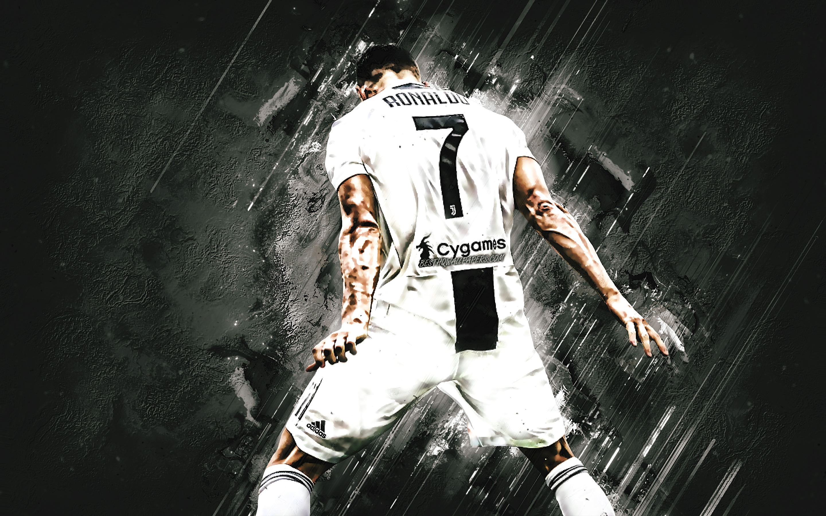 Download wallpaper Cristiano Ronaldo, Portuguese football player, Juventus FC, goal, traditional celebration, CR7, striker, Serie A, Italy, football for desktop with resolution 2880x1800. High Quality HD picture wallpaper