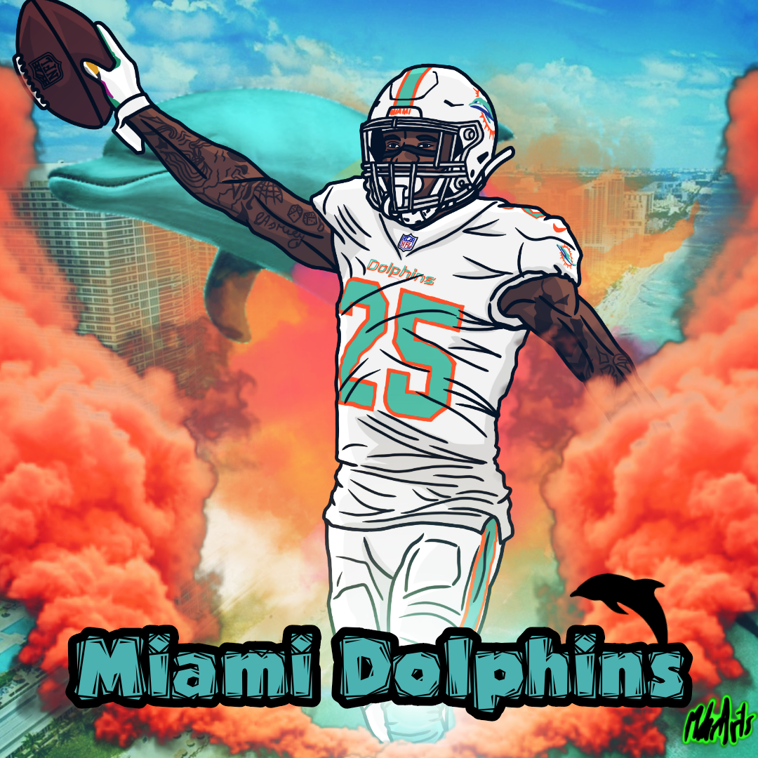 Xavien Howard Miami Dolphins poster on Behance