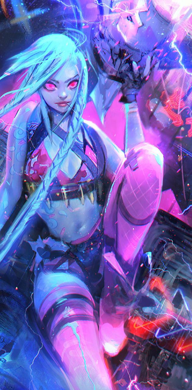 Jinx LoL Wallpaper iPhone Phone 4K #1451e