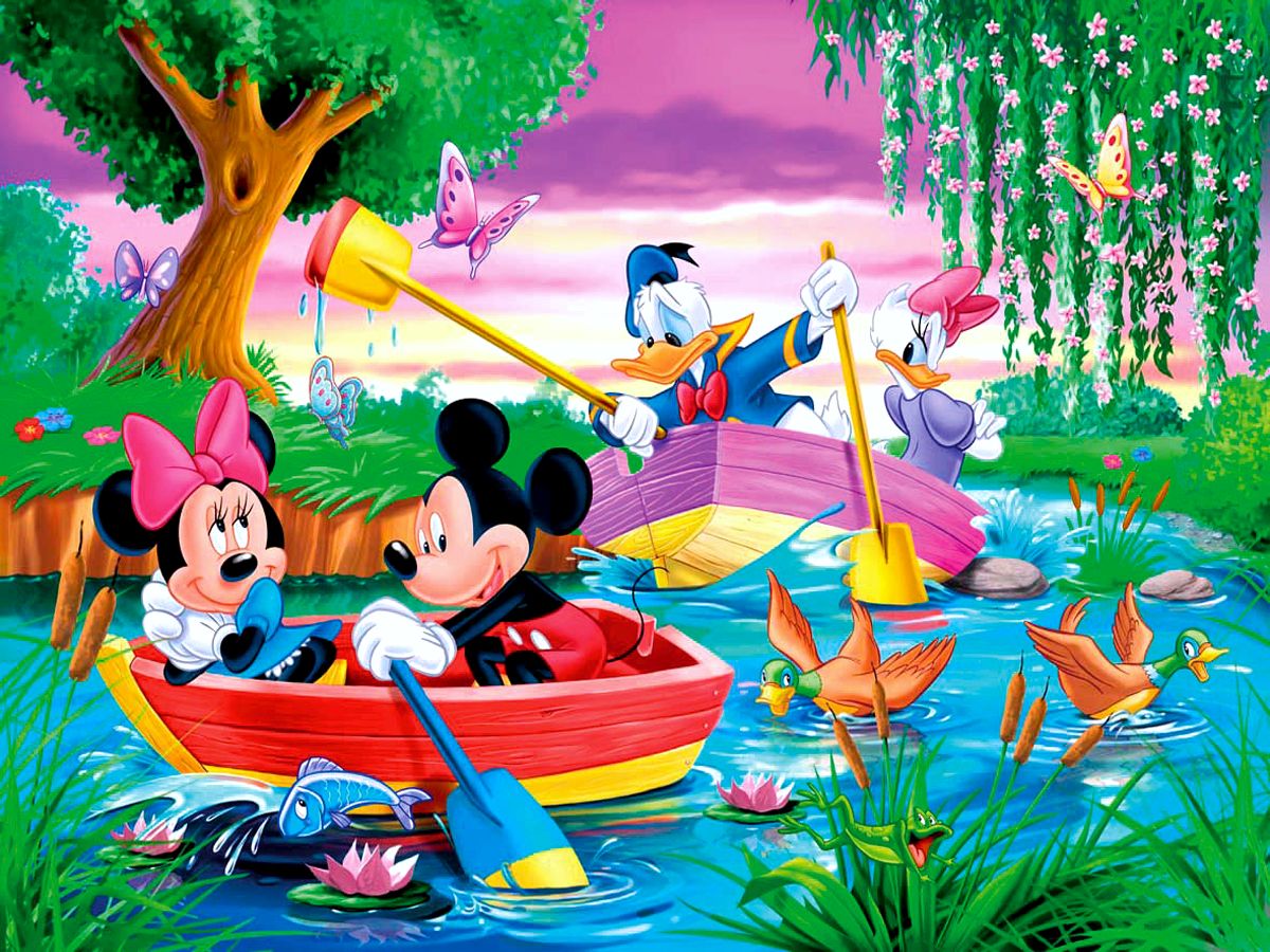 Disney Mickey Mouse Boat Wallpaper