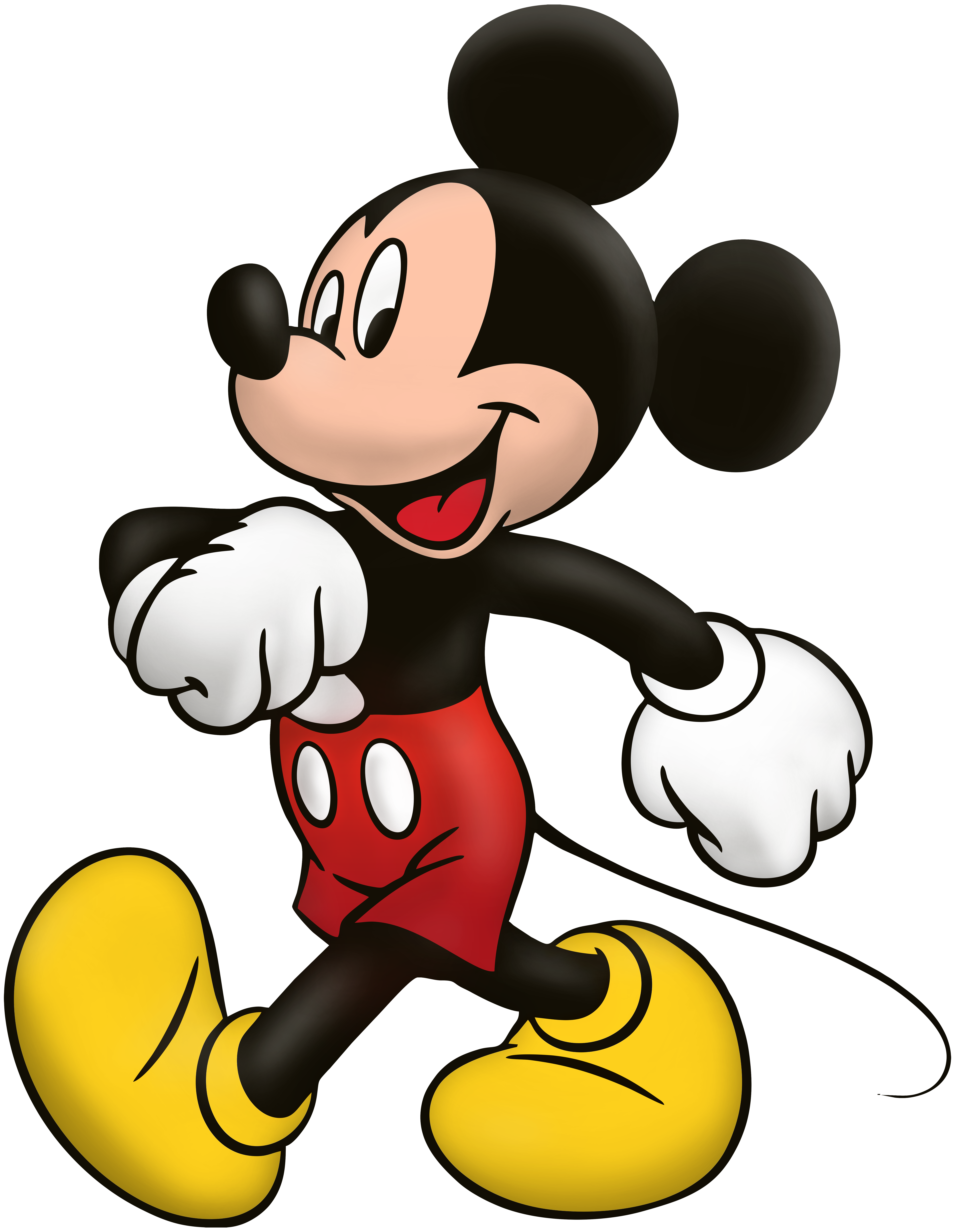 Mickey Mouse PNG Cartoon Image.