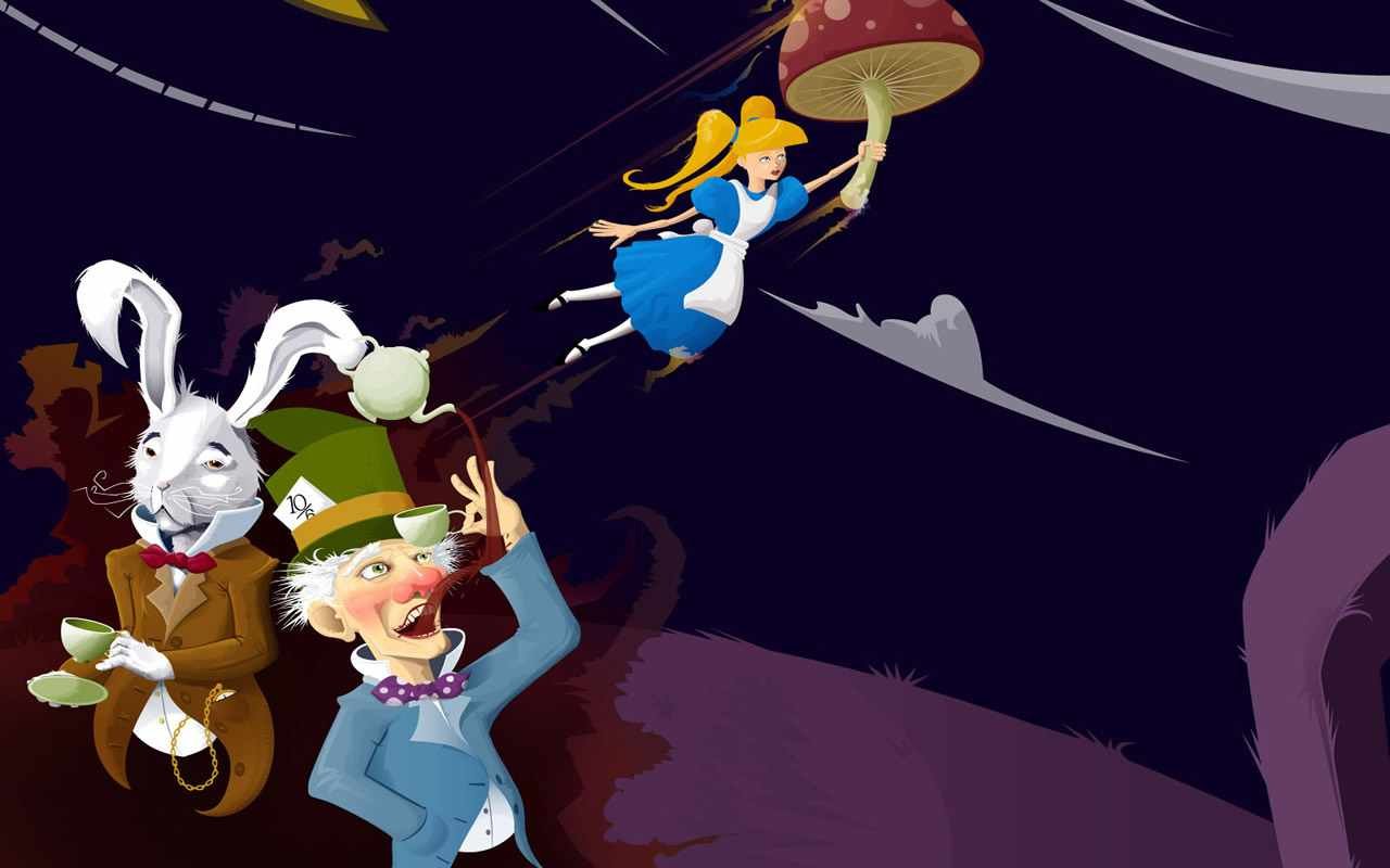 Alice In Wonderland Disney Cartoon wallpaper HD for desktop background