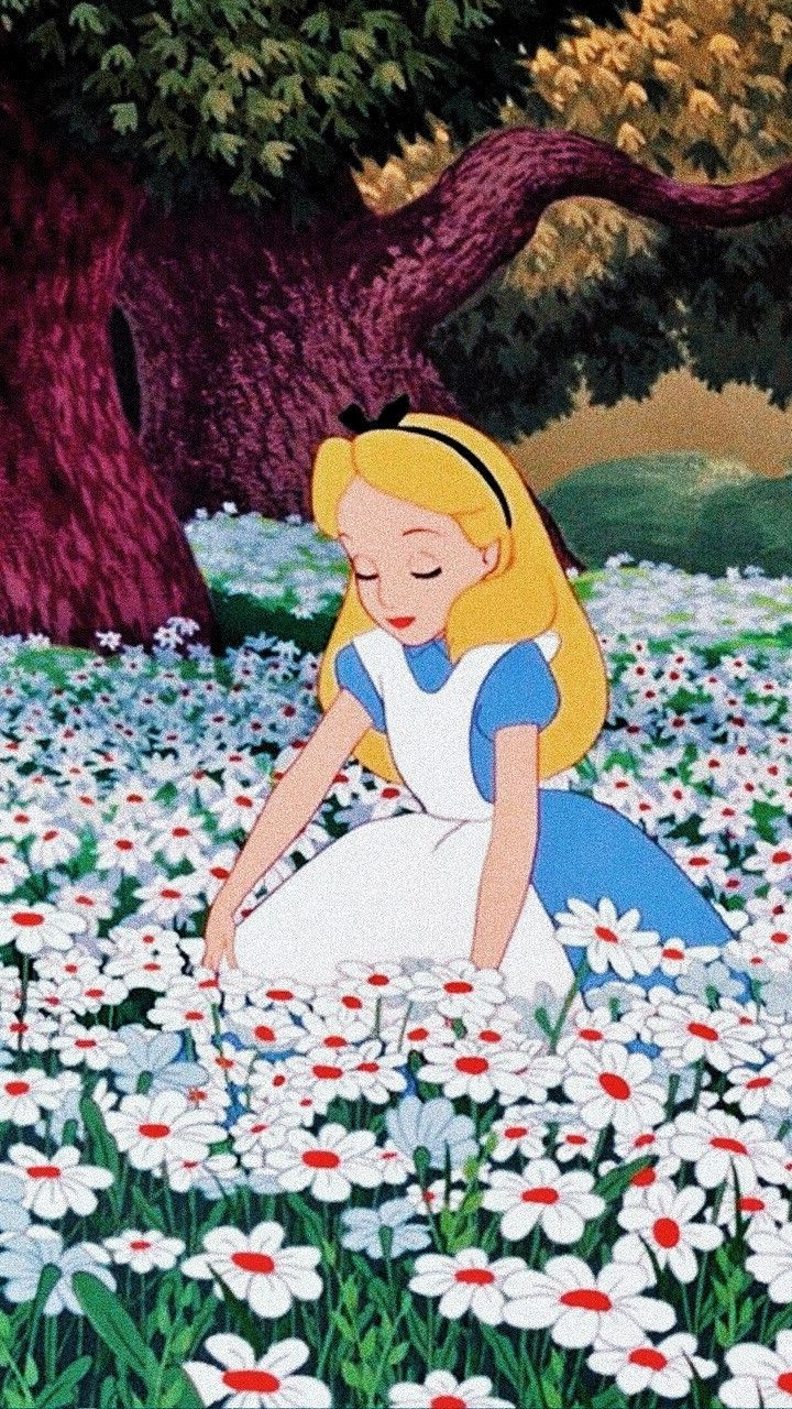 Alice In Wonderland Wallpaper. Alice in wonderland cartoon, Alice in wonderland aesthetic, Wallpaper iphone disney