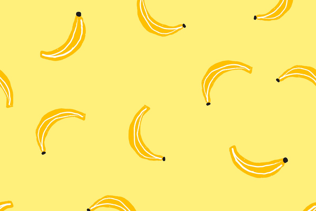Banana background psd, cute desktop