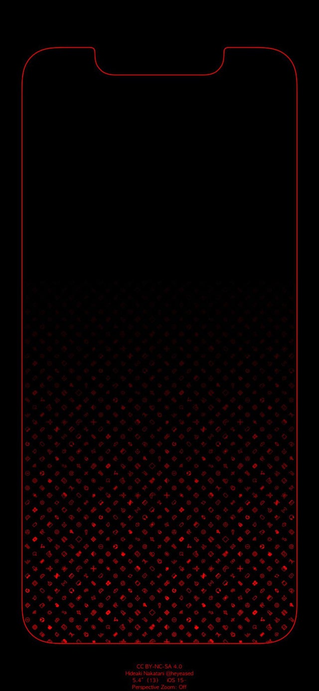 Red border wallpaper for iPhone 13 Mini. Wallpaper in comments