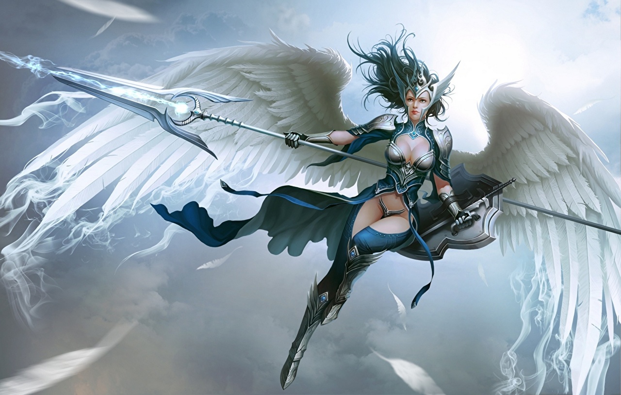 anime angel warrior girl