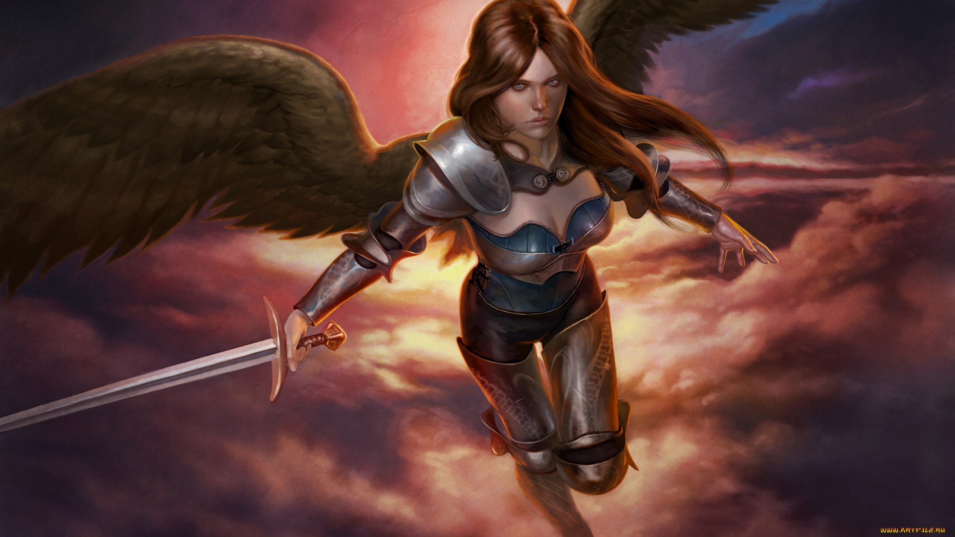 Fantasy Angel Warrior HD Wallpaper