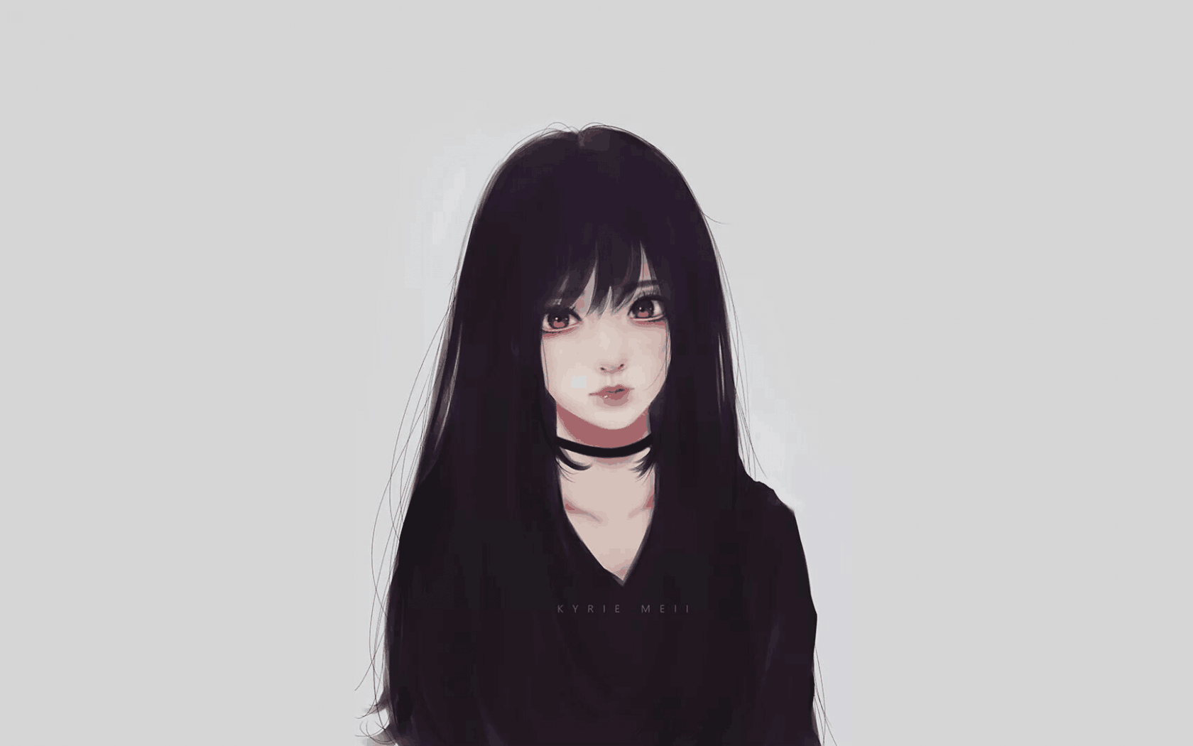 Anime Girl Sad Dark Wallpaper