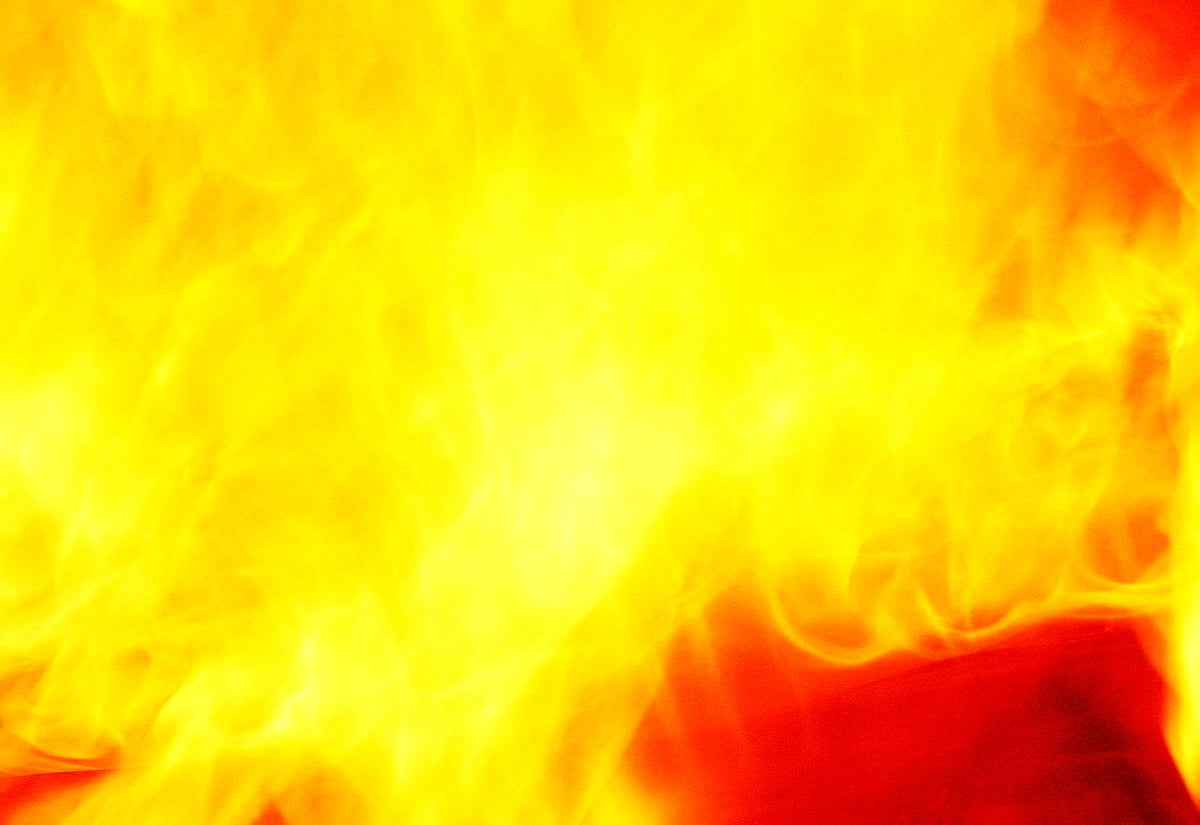 Fire, Flames, Yellow background. FREE Download photo