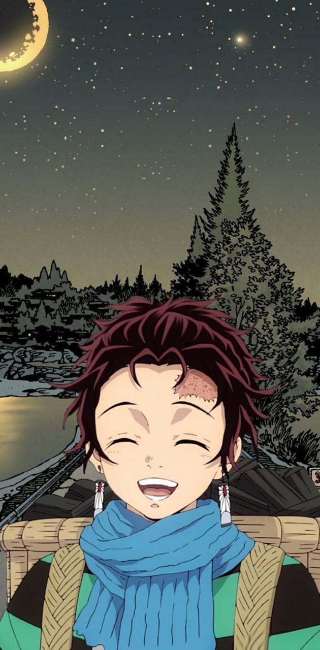 Tanjiro Warm Smile Demon Slayer Tanjiro Smiling, Face, Person, Head, Label  Transparent Png – Pngset HD phone wallpaper
