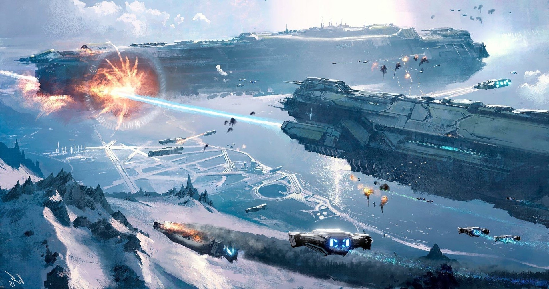sci fi war wallpaper
