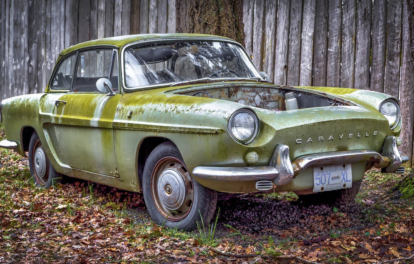 Wallpaper old, rusty, car, Renault Caravelle image for desktop, section разное
