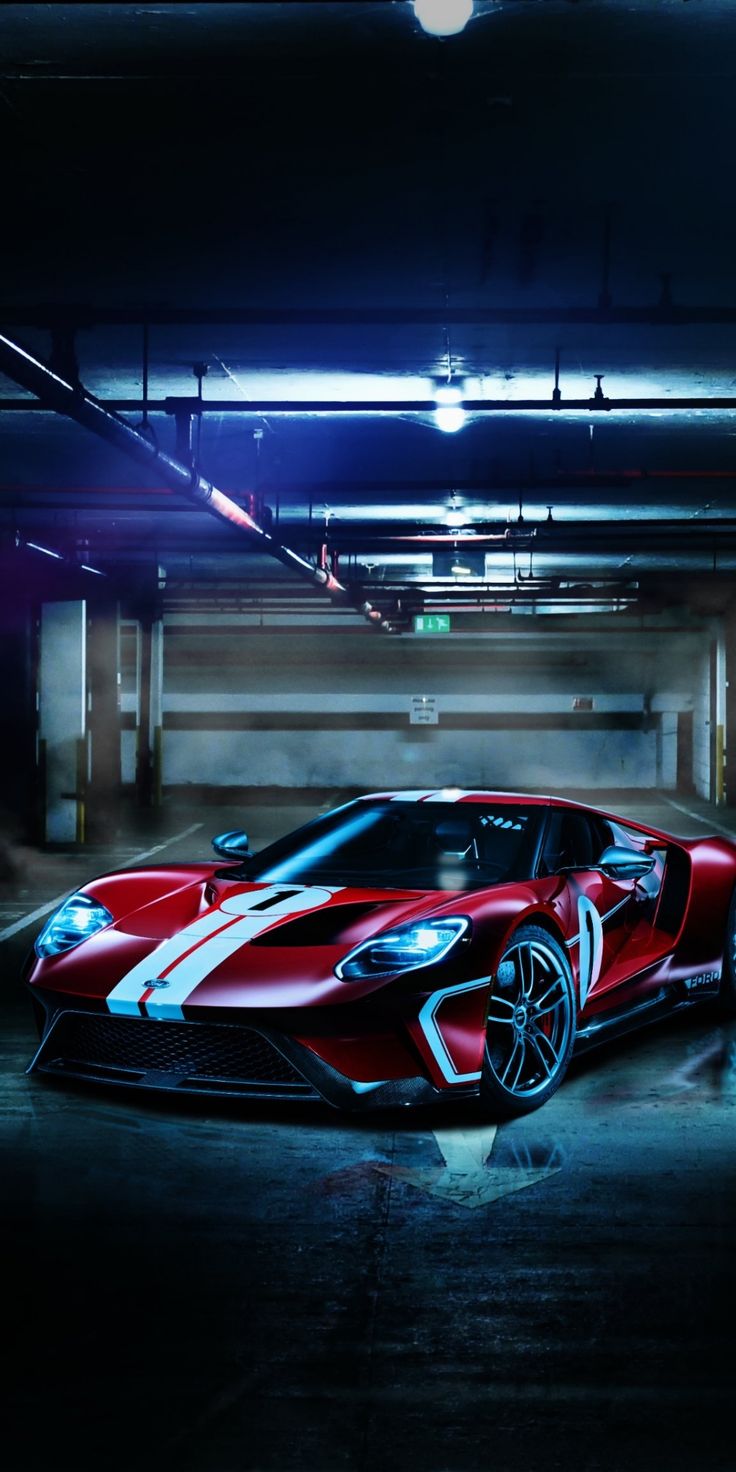 Ford GT Supercar, sports car, basement, 1080x2160 wallpaper. Ford gt, Super cars, Car wallpaper