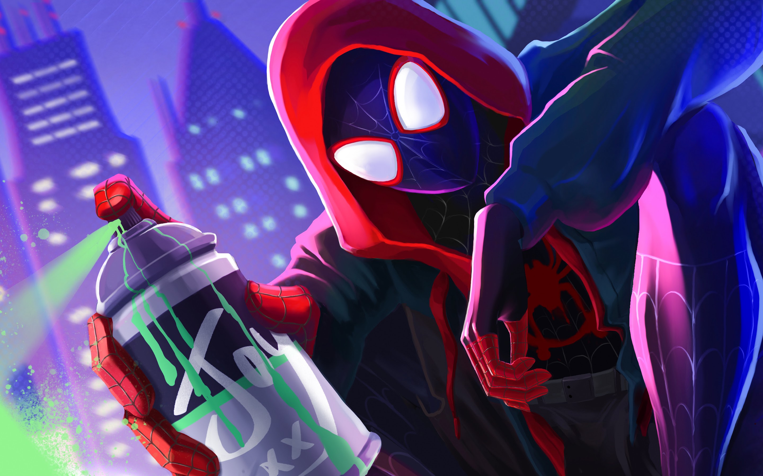 Miles Morales Spider Man: Into The Spider Verse PC DeskK Wallpaper Free Download