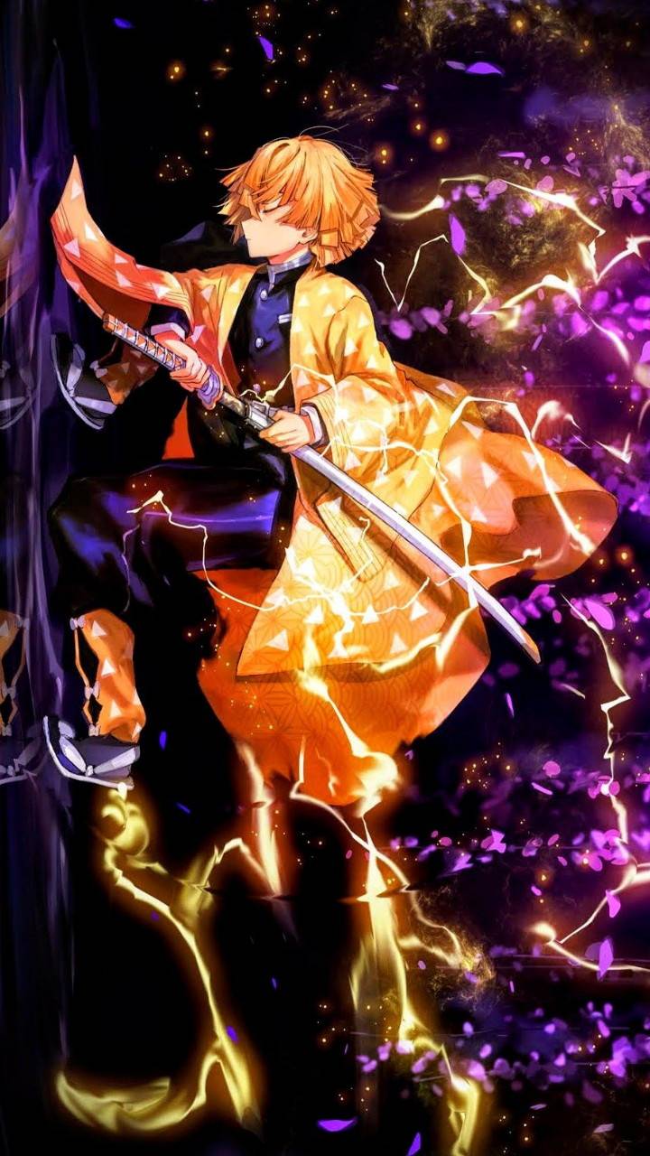 Zenitsu Phone Wallpaper
