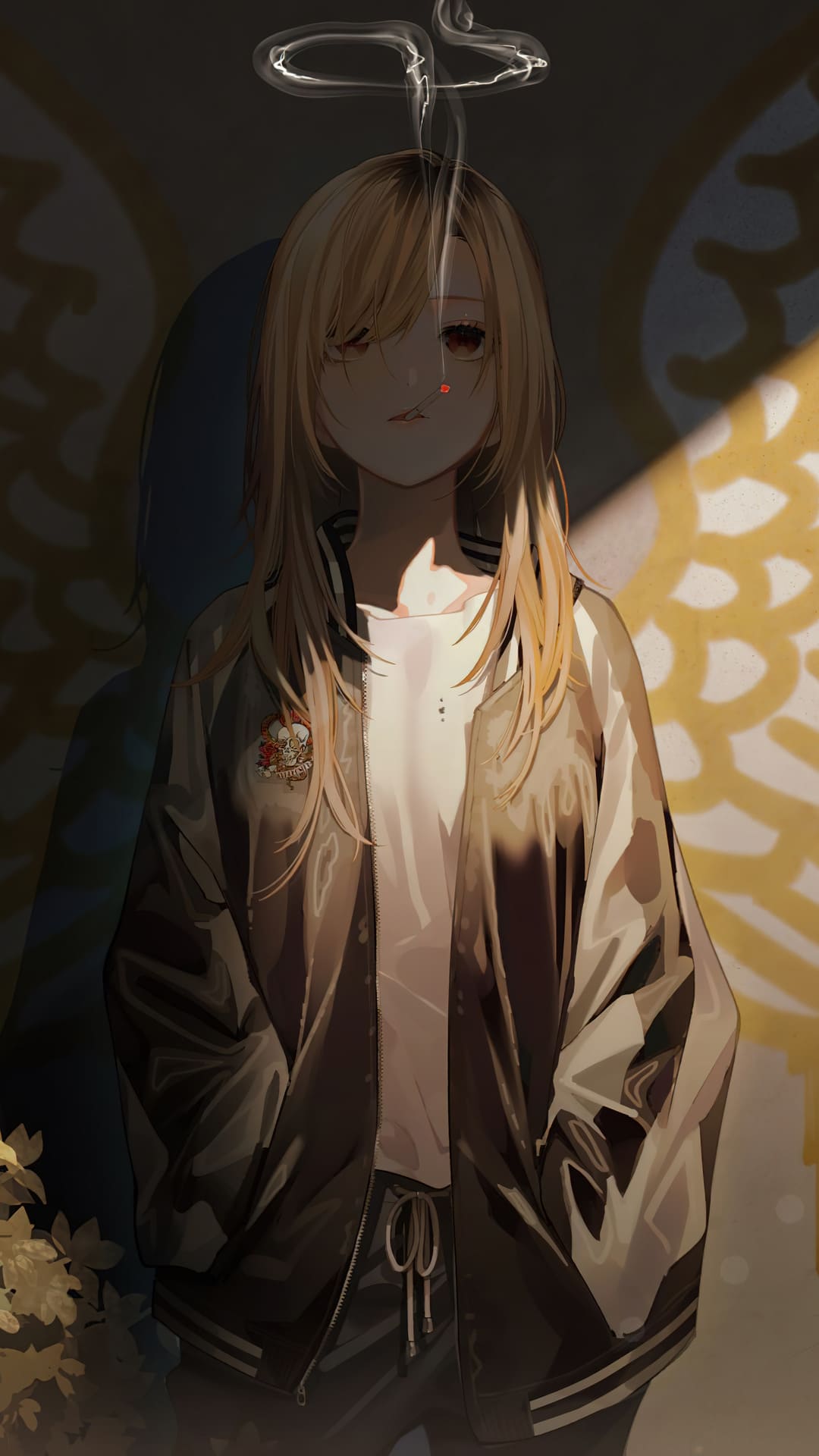 Beautiful Anime Girl in the night 2K wallpaper download