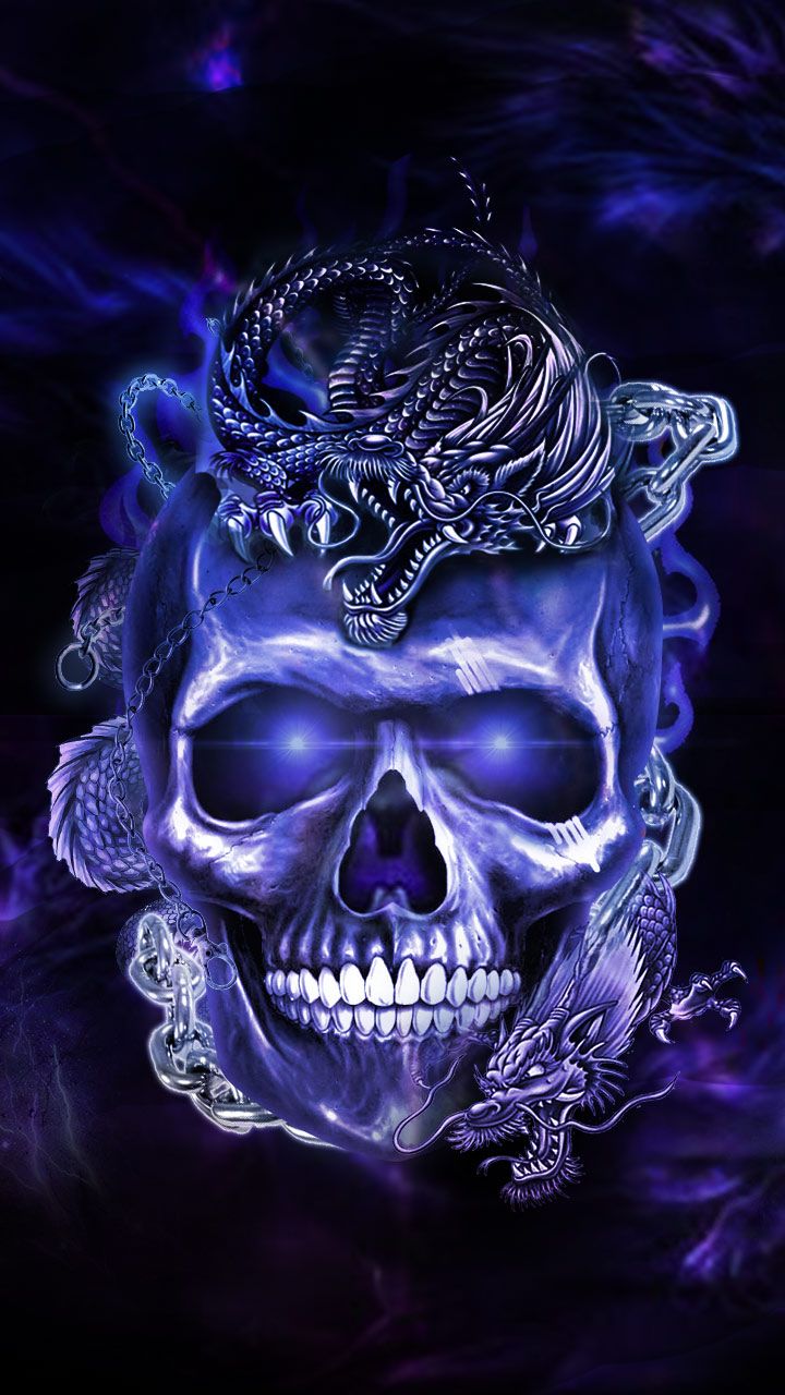 Metallic skull art for your mobile wallpaper. Creepy or cool? would you like to see more skull art wallpaper from us?. Skull art, Skull wallpaper, Skull artwork