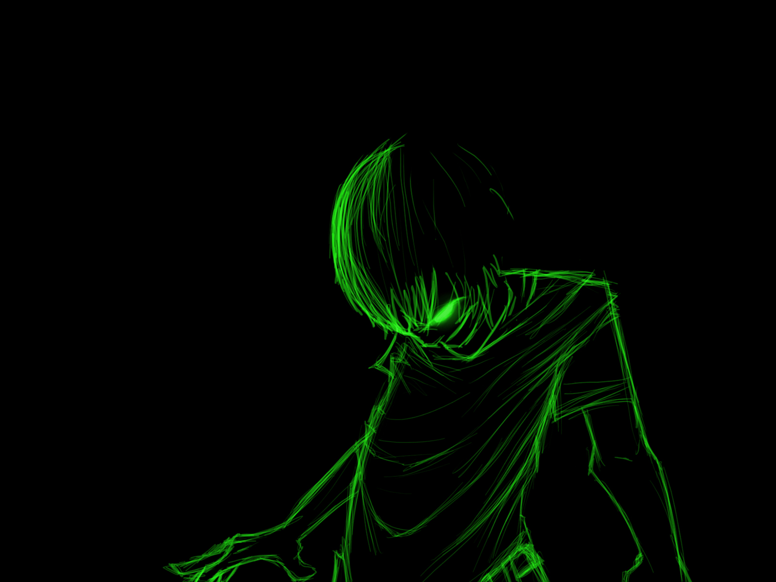 Black And Green Anime Wallpapers - Wallpaper Cave