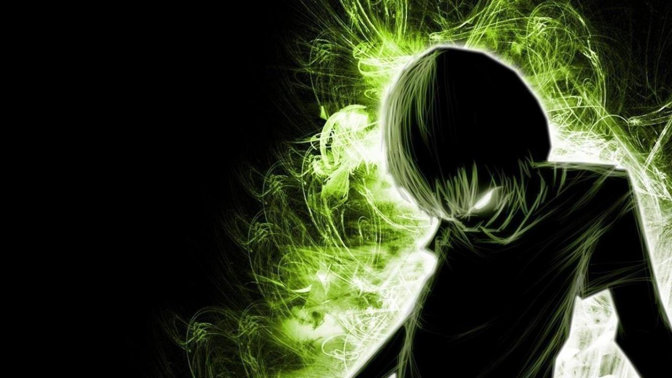 Anime Black And Green Wallpaper