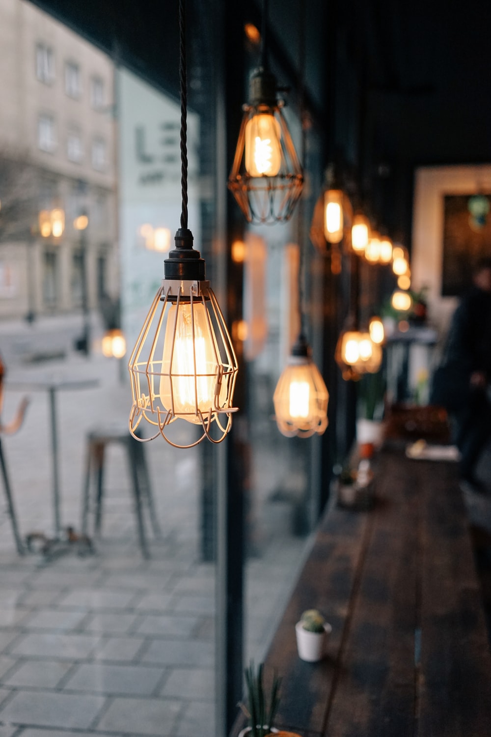 Cafe Lights Picture. Download Free Image