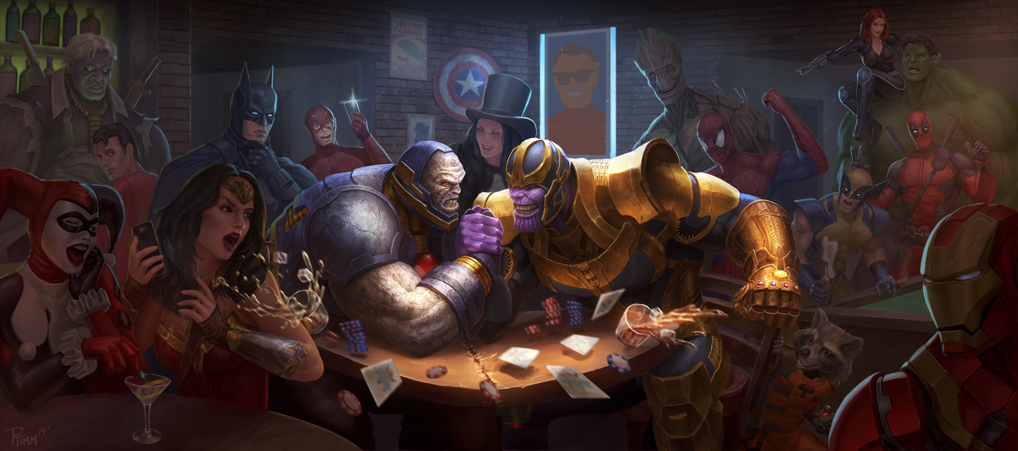 Darkseid Vs Thanos Artwork, HD Superheroes, 4k Wallpaper, Image, Background, Photo and Picture