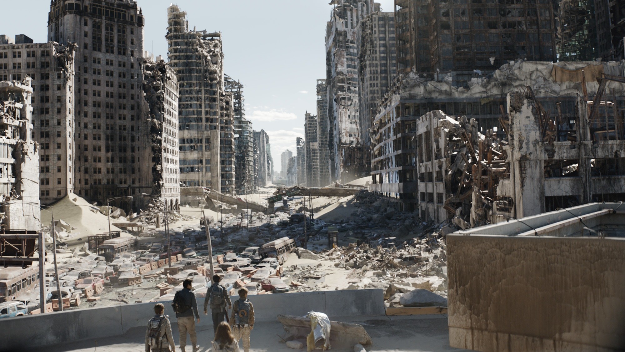 Destroyed City Background