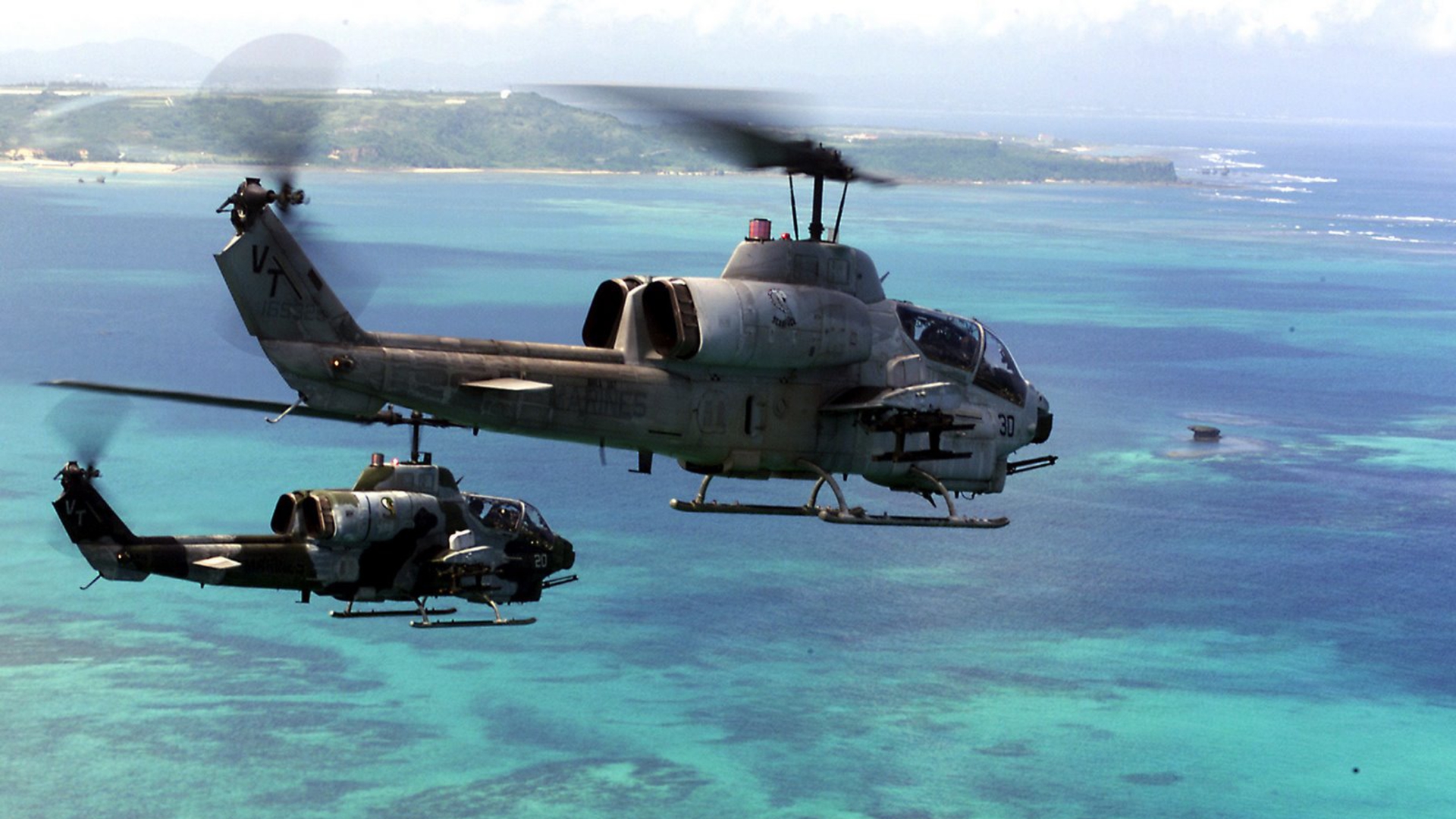 Download Wallpaper Helicopter Cobra Bell Ah 1 Supercobra, 1920x1080