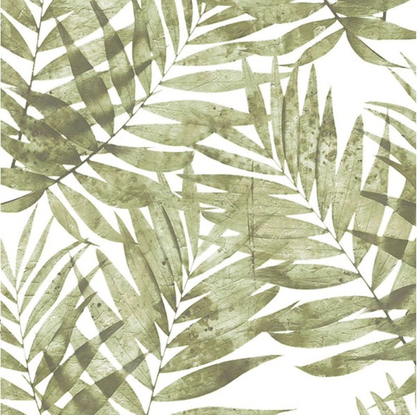Large Palm Tree Leaf Wallpaper Allover Watercolor Botanical. Etsy New Zealand