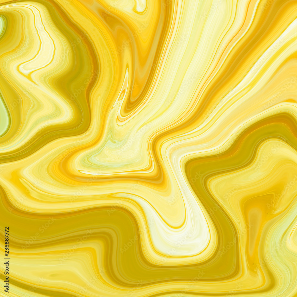 Marble ink colorful. yellow marble pattern texture abstract background. can be used for background or wallpaper Stock Illustration
